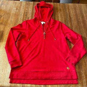 Michael Kors Quarter Zip Red Pullover Size Medium